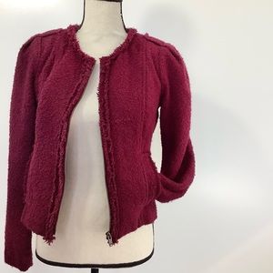 CAbi Britt Boucle Tweed Wool Jacket
